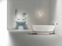 Kolpa San Milo térben álló Kerrock fürdőkád tartó lemezen 174x75 cm, szifonnal, fehér 591520