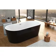   Kolpa San Comodo-FS fürdőkád levegő masszázsrendszerrel 185x90 cm, le-és túlfolyóval, fekete 591820