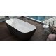 Kolpa San Gloria-FS térben álló fürdőkád 180x80 cm, le-és túlfolyóval, fekete/fehér 592550