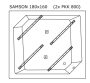 Kolpa San Samson kétszemélyes fürdőkád 180x160 cm, 4 előlappal, fehér 722250