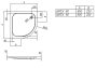 Kolpa San Ontex negyedköríves beépíthető akril zuhanytálca 80x80 cm, fehér 754870