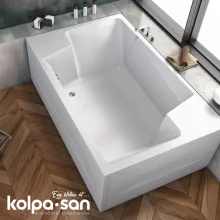   Kolpa San Nabucco kétszemélyes előlapos akril fürdőkád 190×120 cm, fehér 787410