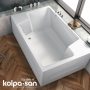 Kolpa San Nabucco fürdőkád vízmasszázs rendszerrel 190x120 cm, le- és túlfolyóval, fehér 794780