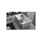 Kolpa San Copelia LUX-FS térben álló fürdőkád polcokkal 180x100 cm, le-és túlfolyóval, fehér 936540