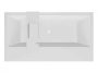 Kolpa San Copelia LUX-FS térben álló fürdőkád polcokkal 180x100 cm, le-és túlfolyóval, fehér 936540