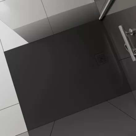 Laufen Pro szögletes zuhanytálca 160x80 cm, fekete H2139580800001
