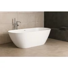   Laufen Lua szabadon álló marbond fürdőkád 170x75 krómozott click-clack leeresztővel, fényes fehér H2200820000001