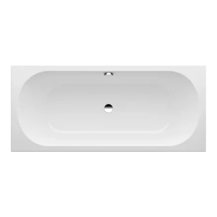 Laufen Lua beépíthető klasszikus akril fürdőkád 180x80 cm középlefolyóval, fehér H2330800000001
