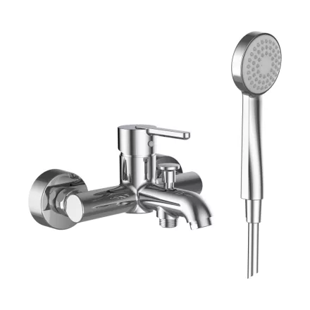 Laufen Lua egykaros kádcsaptelep kézizuhannyal és zuhanytömlővel, króm H3210810041311