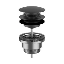  Laufen Click-Clack lefolyószelep, PVD matt titán fekete H3709890811041