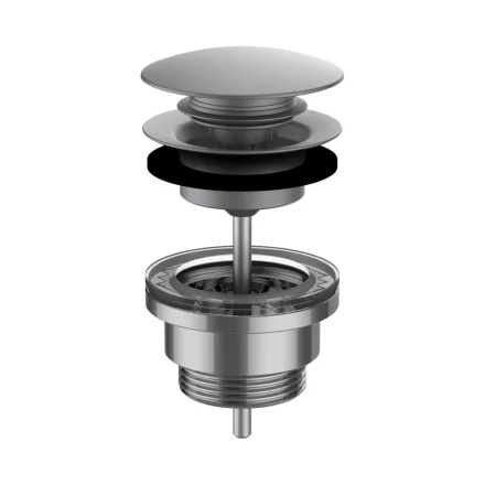 Laufen Click-Clack lefolyószelep, PVD szálcsiszolt rozsdamentes acél H3709890901041