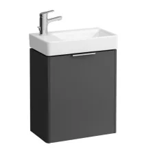   Laufen Base matt antracitszürke alsószekrény 46x51,5x26,7 cm balos ajtóval H4021011102661