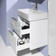   Laufen Base matt fehér alsószekrény 53,3x51,5x39,1 cm kettő fiókkal H4021921102601