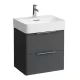 Laufen Base matt antracitszürke alsószekrény 53,3x51,5x39,1 cm kettő fiókkal H4021921102661