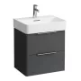 Laufen Base matt antracitszürke alsószekrény 53,3x51,5x39,1 cm kettő fiókkal H4021921102661