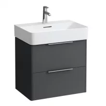   Laufen Base matt antracitszürke alsószekrény 58,3x51,5x39,1 cm kettő fiókkal H4022521102661