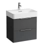 Laufen Base matt antracitszürke alsószekrény 58,3x51,5x39,1 cm kettő fiókkal H4022521102661