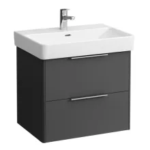   Laufen Base matt antracitszürke alsószekrény 61,5x51,5x43,8 cm kettő fiókkal H4022921102661