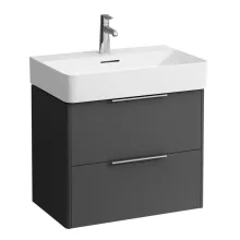  Laufen Base antracitszürke alsószekrény 63,5x51,5x39,1 cm két fiókkal H4023121102661