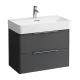 Laufen Base matt antracitszürke alsószekrény 73,3x51,5x39,1 cm kettő fiókkal H4023521102661