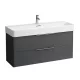 Laufen Base matt antracitszürke alsószekrény 118x51,5x39,1 cm kettő fiókkal H4024721102661
