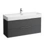 Laufen Base matt antracitszürke alsószekrény 118x51,5x39,1 cm kettő fiókkal H4024721102661