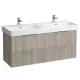 Laufen Base világos szil alsószekrény 125,8x51,5x43,8 cm négy fiókkal H4025141102621