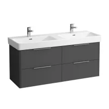   Laufen Base matt antracitszürke alsószekrény 125,8x51,5x43,8 cm négy fiókkal H4025141102661