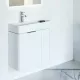 Laufen Base fényes fehér alsószekrény 58,4x51,5x28,9 cm kettő ajtóval H4025521102611