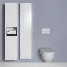   Laufen Base fényes fehér magas szekrény 165 cm 2 balos ajtóval és nyitott résszel H4027011102611