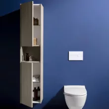   Laufen Base világos szil magas szekrény 165 cm 2 balos ajtóval és nyitott résszel H4027011102621