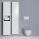 Laufen Base fényes fehér magas szekrény 165 cm 2 jobbos ajtóval és nyitott résszel H4027021102611
