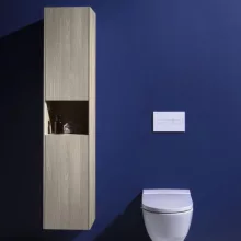   Laufen Base világos szil magas szekrény 165 cm 2 jobbos ajtóval és nyitott résszel H4027021102621