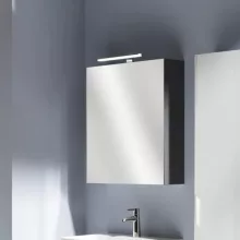   Laufen Base matt antracitszürke tükrösszekrény 60 cm balos ajtóval, világítással H4027511102661