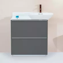   Laufen Base matt antracitszürke alsószekrény 77x35x78 cm kettő fiókkal H4030021102661