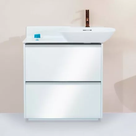 Laufen Base fényes fehér alsószekrény 77x35x78 cm kettő fiókkal H4030041102611