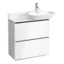 Laufen Base fényes fehér alsószekrény 77x35x78 cm kettő fiókkal H4030041102611