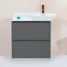   Laufen Base matt antracitszürke alsószekrény 77x35x78 cm kettő fiókkal H4030041102661