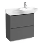 Laufen Base matt antracitszürke alsószekrény 77x35x78 cm kettő fiókkal H4030041102661