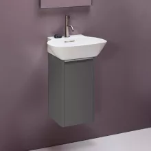   Laufen Base matt antracitszürke alsószekrény 28x30x52 cm balos ajtóval H4030111102661