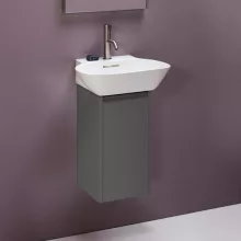   Laufen Base matt antracitszürke alsószekrény 28x30x52 cm balos ajtóval H4030131102661