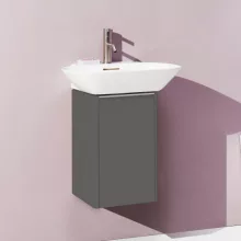   Laufen Base matt antracitszürke alsószekrény 32x34x52 cm balos ajtóval H4030211102661