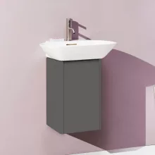   Laufen Base matt antracitszürke alsószekrény 32x34x52 cm balos ajtóval H4030231102661