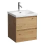 Laufen Lani tölgy színű alsószekrény 48,2x44,8x51,5 cm két fiókkal H4035121122671