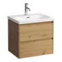 Laufen Lani tölgy színű alsószekrény 58,4x44,8x51,5cm, két fiókkal H4035321122671