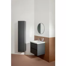   Laufen Lani antracit magas szekrény 165x33,5x35,3 cm üvegpolcokkal, jobbos H4037221122661