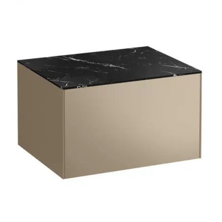Laufen Sonar arany alsószekrény kivágás nélkül 57,7x45,7x34,1 cm egy fiókkal, kerámia pulttal H4054000341401