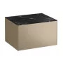 Laufen Sonar arany alsószekrény kivágás nélkül 57,7x45,7x34,1 cm egy fiókkal, kerámia pulttal H4054000341401
