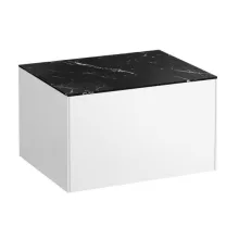   Laufen Sonar matt fehér alsószekrény kivágás nélkül 57,7x45,7x34,1 cm egy fiókkal, kerámia pulttal H4054000341431