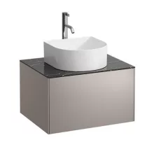  Laufen Sonar titán alsószekrény 57,7x45,7x34,1 cm egy fiókkal, kerámia pulttal H4054050341421